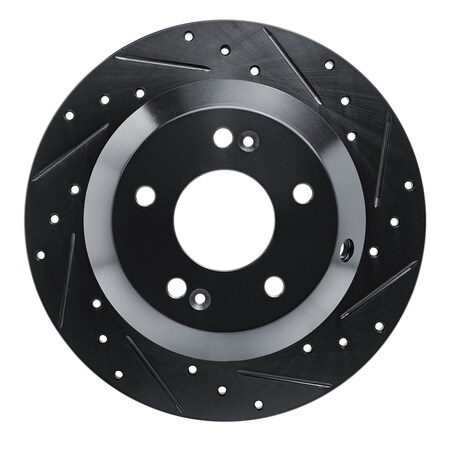 Dynamic Friction Co DFC Brake Rotor - Drilled and Slotted - Black 633-21029R