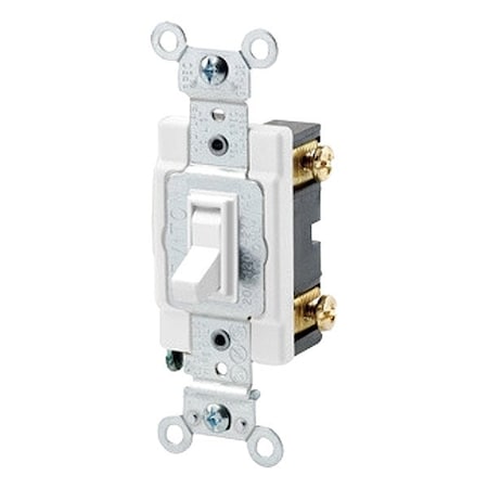 Leviton Toggle Framed Single-Pole, 20 Amp 54521-2W