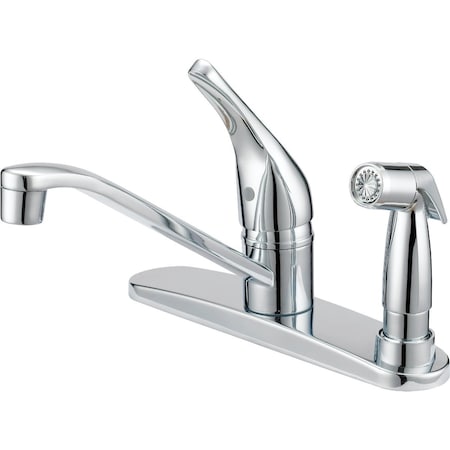 Home Impressions 1-Handle Lever Kitchen Faucet with Deck Spray Chrome FS610059CP-JPA1