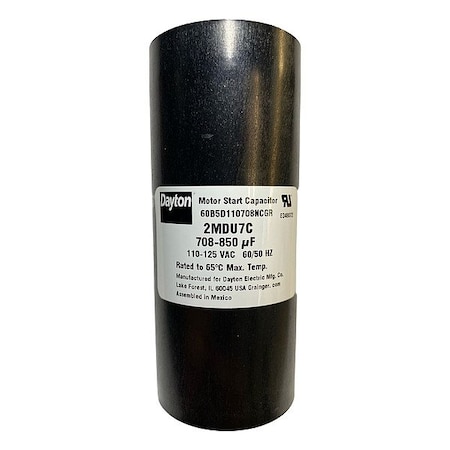 Dayton Motor Start Capacitor, Round 2MDU7