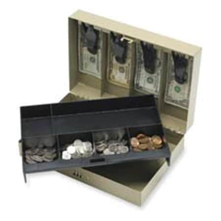 Pen2Paper Combination Lock Cash Box- Steel- 11-.50 in x7-.75 in x3-.25 in - Gray PE2655356