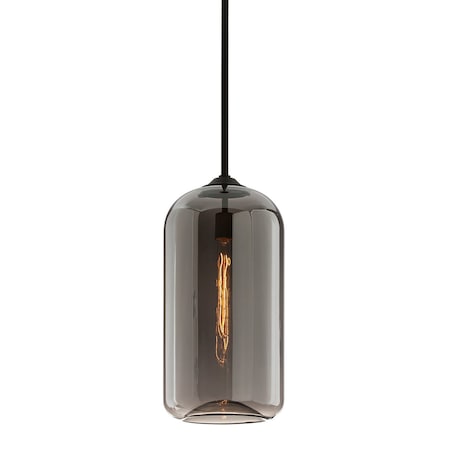 Troy Lighting District 1 Light Pendant 10 In. Soft Black/Brown F5582-SBK