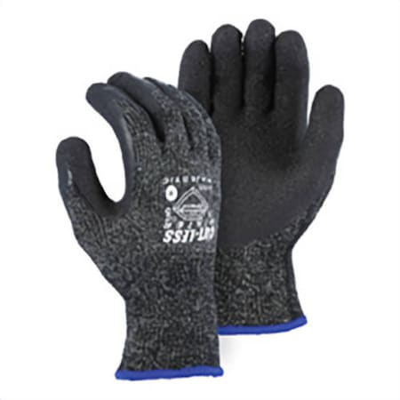 Majestic Glove Cut-Less Cut-Resistant Gloves, X-Large, Latex Coating, Knit Wrist Cuff, Resists: Abrasion, Cut 34-1570/X1