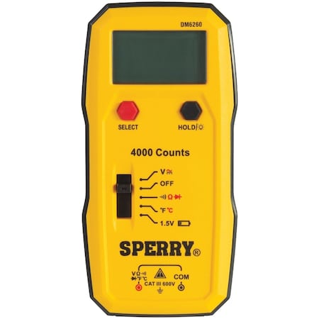 Sperry 7-Function 600V Digital Multimeter DM6260