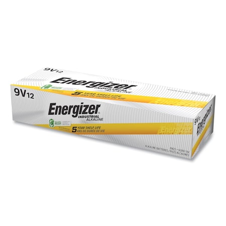 Energizer Alkaline Battery, 9V DC 12 PK EN22