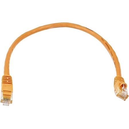 Monoprice Patch Cord, Cat 6, Booted, Orange, 1.0 ft. 3412