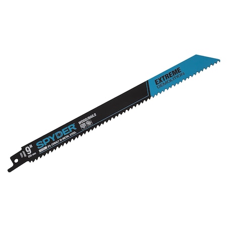 Spyder 9 Inch 6 TPI Bi-Metal Demolition Reciprocating Saw Blade, 5 Pieces - 200407-5