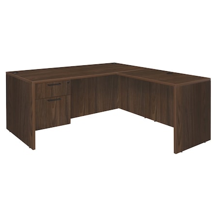 Regency Corner Desks, 29 in H, 71 in W X Wood, Neo Walnut LLDSP7124NW