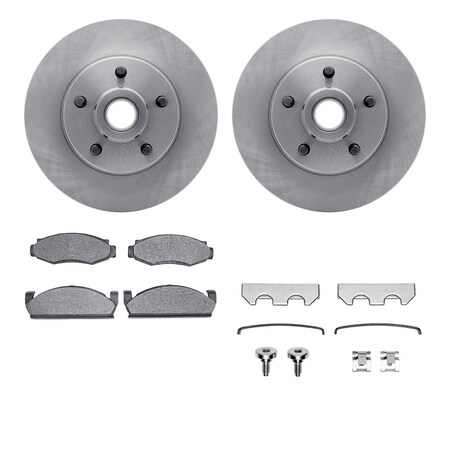 Dynamic Friction Co DFC Brake Rotor- Heavy Duty Brake Pad includes Hardware 6412-66007