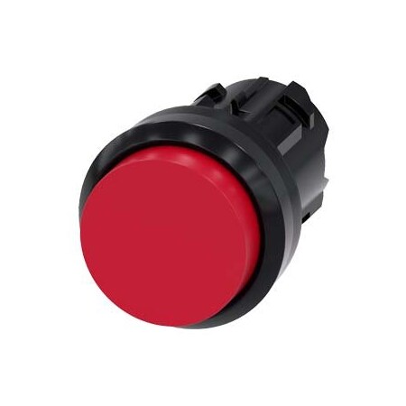 Siemens Pushbutton, 22 mm, round, plastic, red, pushbutton, raised 3SU1000-0BB20-0AA0-ZY10