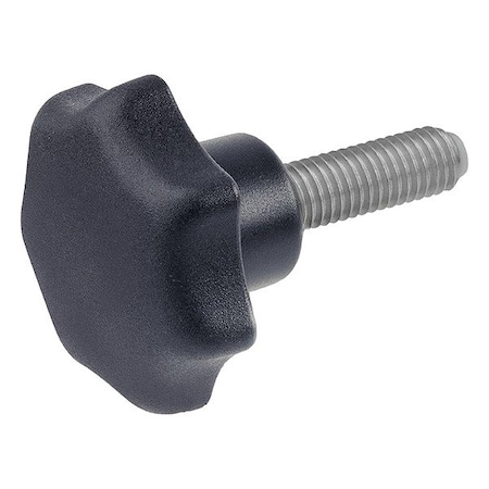 J.W. Winco Plastic Hand Knob with SS Stud 6336.10-40-M8-25-KU