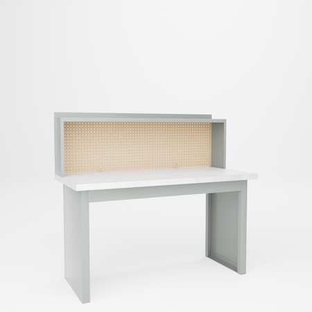 Pucel Solid Side Work Station, 60 in W x 30 in D x 33 in H, Laminate, Gray EWB-3060-L