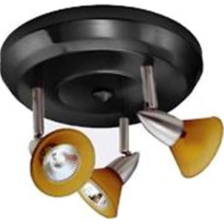 Gorgeousglow Black 3-Lite Frosted Glass GO1081722