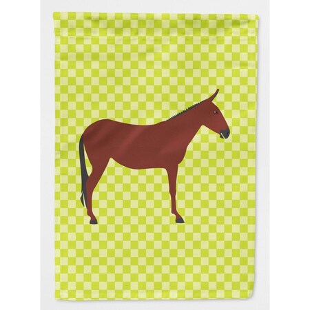 Carolines Treasures Hinny Horse Donkey Green Garden Flag BB7676GF