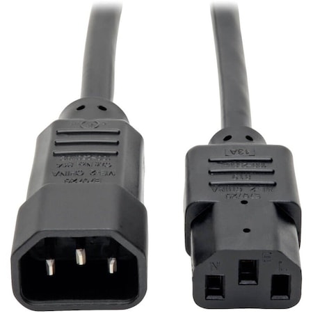 Eaton Tripp Lite Series PDU Power Cord, C13 to C14 - 13A, 250V, 16 AWG, 2 ft. 0.61 m, Black P004-002-13A