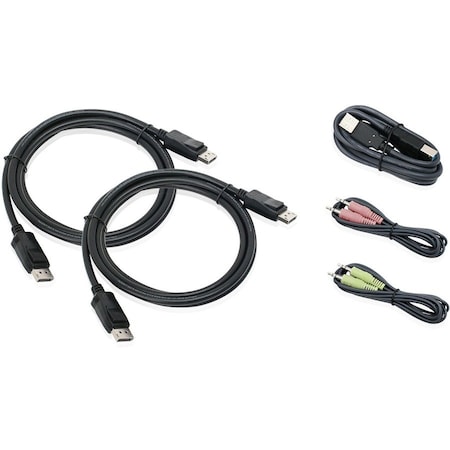 Iogear 4k Dual View DP KVM Cable Kit-TAA TAA Compliant G2L92A2U