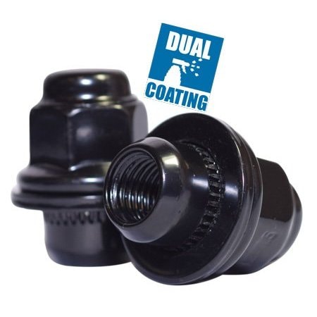 Coyote Wheel Accessories LUG NUTS, Steel, 1.47 in, Black 581145BLK