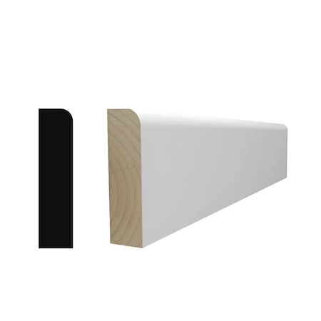 Reso Radiata pine, White, 99 in L, 0.375 in H, 1.25 in W, Primed RMC-887-99-1
