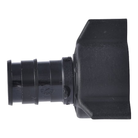 Sharkbite Swivel Adapter, 1/2 in, Barb x NPSM, Plastic, Black, 160 psi Pressure UA526A5