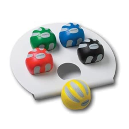 Fabrication Enterprises Cando Digi-Squeeze Hand & Finger Exerciser Set with Stand, Large - 5 Piece FA128982