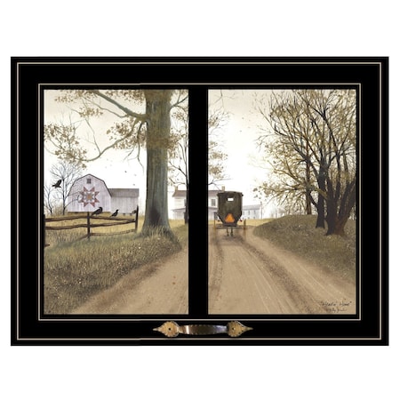 Homeroots Heading Home 2 Black Framed Print Wall Art 406236