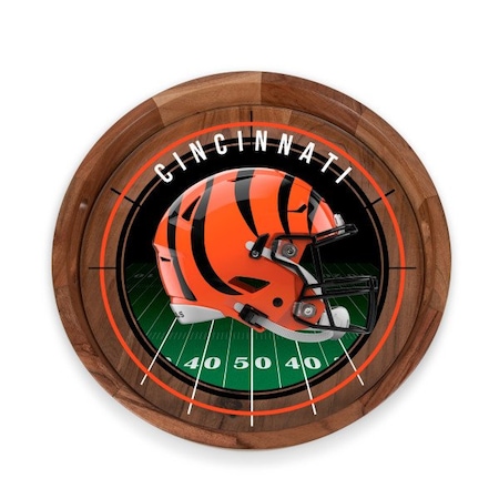 Picnic Time Family Of Brands NFL Cincinnati Bengals - Barista Serving Tray with Glass Insert 907-09-511-074-2