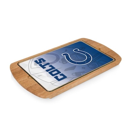 Picnic Time Family Of Brands NFL Indianapolis Colts - Billboard Glass Top Serving Tray 911-01-505-144-2