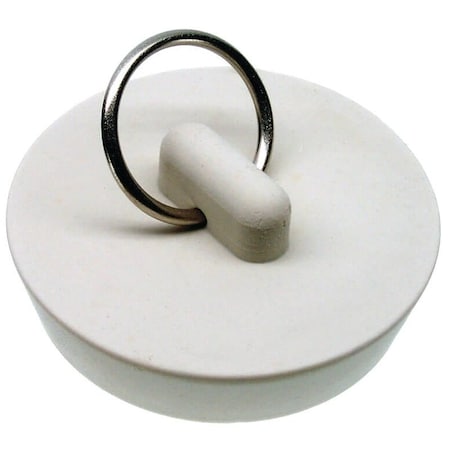 Danco Drain Stopper, Rubber, White, For 158 in Drain, Universal Sink 80228