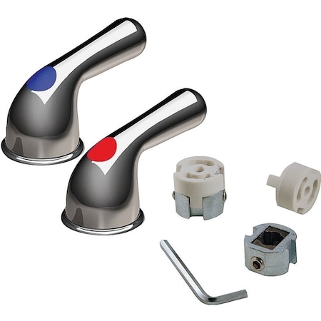 Danco Faucet Handle, Zinc, Chrome Plated, For: Universal Two Handle Kitchen, Lavatory and Tub/Shower Faucets 80022