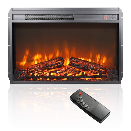 Edendirect 26 in. Ventless Electric Fireplace Insert with log set & realistic flame, remote control with timer ZR-W1769103309