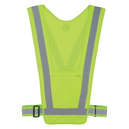 Ergodyne One Size Lime X-Back Safety Vest, Non-Cert 8045X