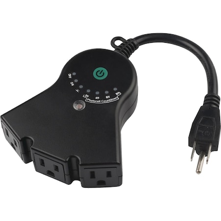 Unbranded 15A 125V 1875W Black Outdoor Timer BNC-60/U129L