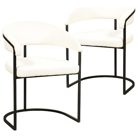 Leisuremod Aero Collection Modern Dining Chair in White, 2PK AC23W2