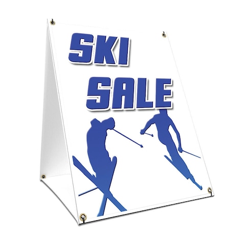 Signmission Ski Sale, 24 Inch x 18 Inch A-frame Yard Sign, Plastic Sign SBC-1824-Ski Sale