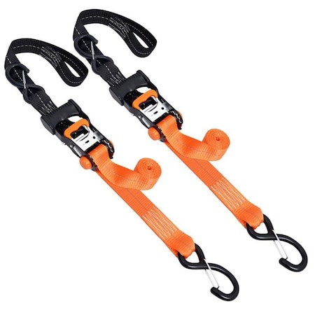 Everest 1.5 inx6.5 ft PowerSport Ratchet Tie Down 1100lbs WLL, 2PK S1565-S