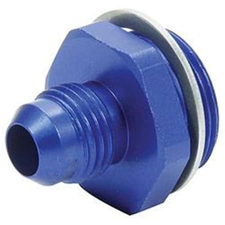 Powerhouse Aluminium Carburetor Fitting Short 0.87 in. - 20 to Male - 6 for Holley - Blue PO3623732