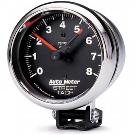 Overtime 2895 Performance Street 8000 Rpm Chrome Tachometer - 3.75 in. OV3627068