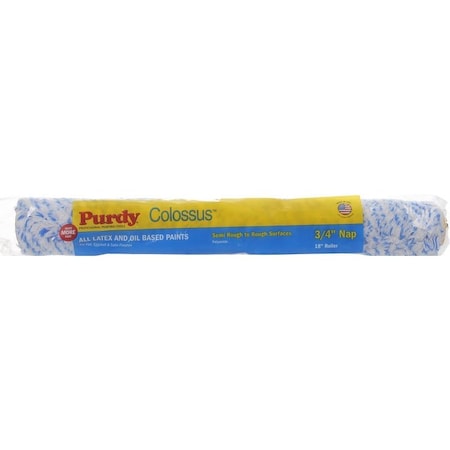 Purdy Colossus Series Roller Cover, 3/4 in Thick Nap, 18 in L, Polyamide Cover 14H630184