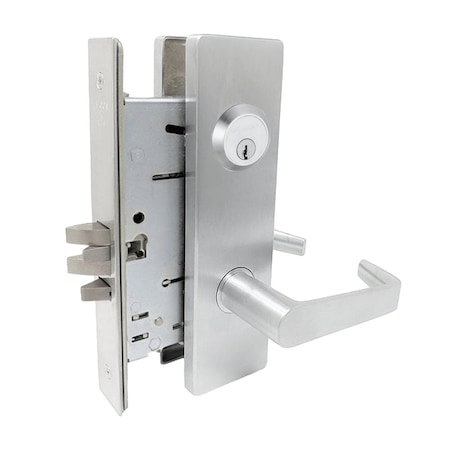 Falcon Grade 1 Classroom Security Mortise Lock, 5-Pin Conventional Cylinder, Dane Lever, Napa Escutcheon, MA441P DN 626