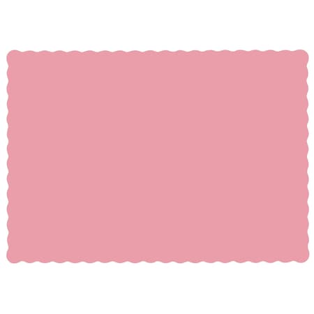 Hoffmaster Scallop Edge Linen Emboss Placemat Dusty Rose Economy, 9.5" X 13.5" 310525