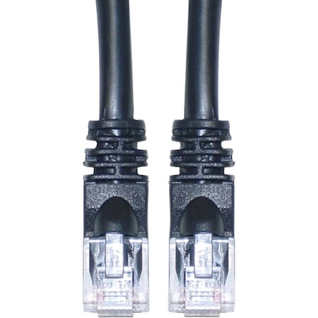 Cable Wholesale Cat6 Black Copper Ethernet Patch Cable, Snagless/Molded Boot, POE Compliant, 50 foot 10X8-02250