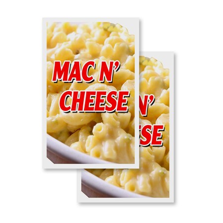 Signmission Mac N' Cheese, Vinyl Decals Only 24 Inch x 36 Inch, Vinyl Decal, 2PK DSB-2436-2PACK-Mac N' Cheese