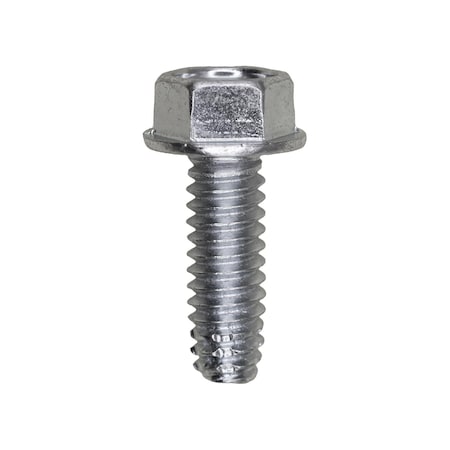 Auveco 1/4in-20 x 3/4in Indented Hex Washer Head Type F Zinc, 100PK 5784