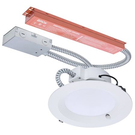 Nuvo 28W Field Selectable LED 8-Inch Commercial Downlight Integrated Emergency Driver Round 120-347V S21606