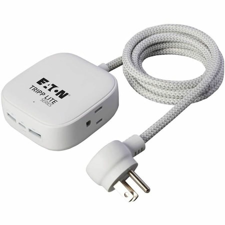 Tripp Lite Outlet Strip, White, 3-7/8 in, 2 Outlets PS26PD32WCAM