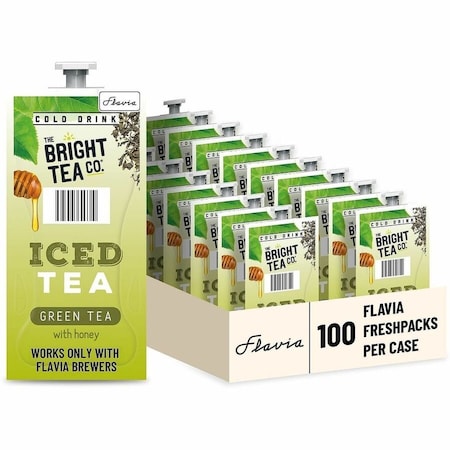 Flavia Tea Flavia Pouches, Green with Honey, Pouch, Green Tea, 100 PK 48049