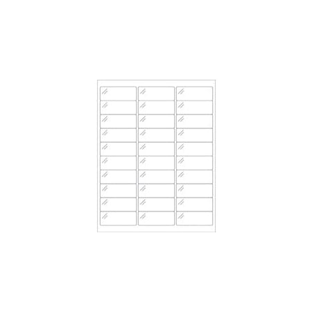 Bubblefast 2 5/8 x 1'' Crystal Clear Rectangle Laser Labels-30 Labels per Sheet BFLL236CC