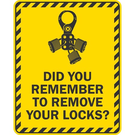 Lyle Did You Remember To Remove Your Locks (With Locks &, 24x30, Non-Reflective, Yellow G-14207-NA_24x30