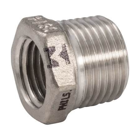 Proline Series Stainless Steel 304 3/8- in MIP x 1/4- in FIP Hex Bushing, Class 150, Potable Water, Oil, Gas SF-778