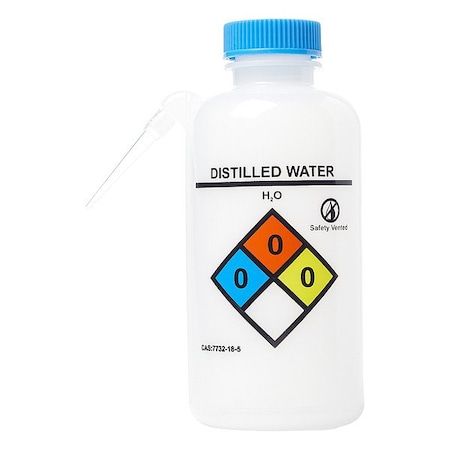 Zoro Select Wash Bottles, Plastic, Colorless, PK6 36-1003